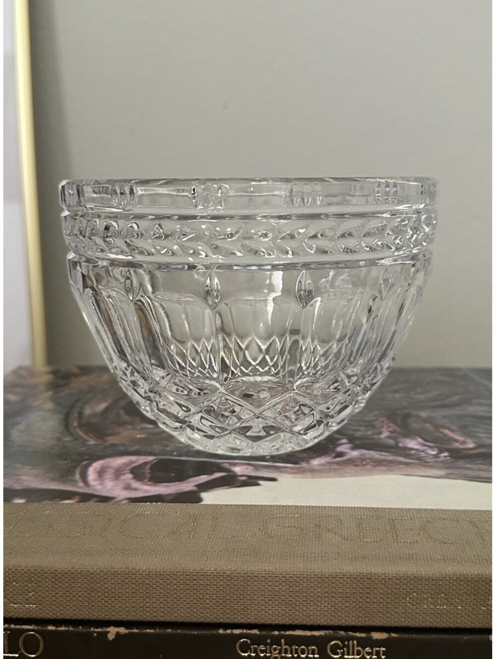 Bombay Crystal Bowl With Marking Made In Poland 5.5” X 4” In Excellent Condition